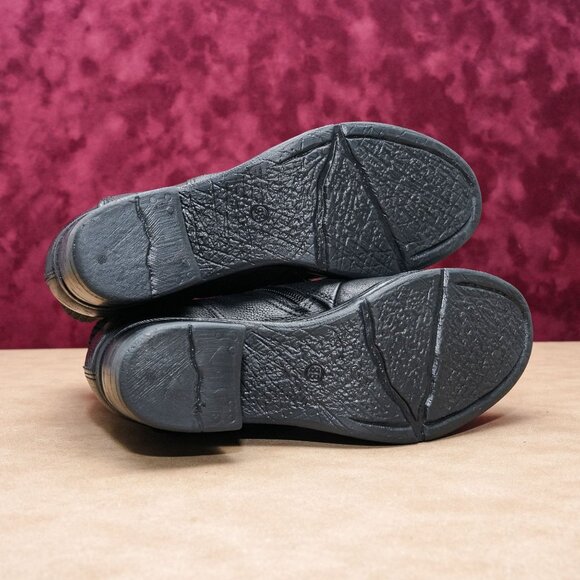 Miz Mooz Women Scarlett Black Leather Heel Zip Ankle Boots sz 7.5US EUR38 - Picture 5 of 8